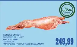 Wholesale Club AGNEAU ENTIER offer
