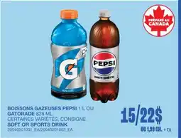 Wholesale Club BOISSONS GAZEUSES, 1 L OU 828 ML offer
