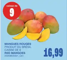 Wholesale Club MANGUES ROUGES, CAISSE DE 9 offer