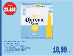Wholesale Club BIÈRES SANS ALCOOL CERO, 12 X 330/355 ML offer
