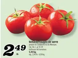 Marché Richelieu TOMATES ROUGES DE SERRE | HOTHOUSE RED TOMATOES offer