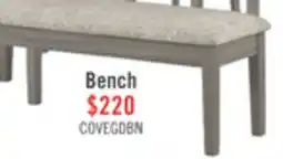 The Brick Cove Dining Bench with Cushion Fabric Seat, Lift Top Storage, 46W - Grey offer