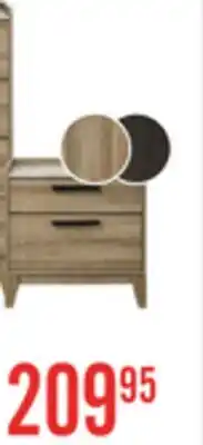 The Brick Sable Bedside 2-Drawer Nightstand, 24W x 24H - Light Brown offer