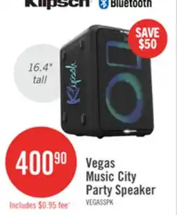 The Brick Klipsch Vegas Music City Light Up Party Speaker (Vegas) offer