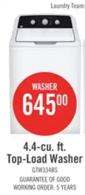 The Brick 4.4-cu. ft. Top-Load Washer offer