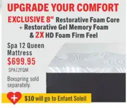 The Brick Springwall Spa 12 Plush Smooth Top Queen Mattress in a Box offer