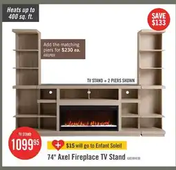 The Brick 74 Axel Fireplace TV Stand offer