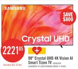 The Brick SAMSUNG 98 U9000H Crystal UHD 4K Vision AI Smart Tizen TV (UN98U9000HFXZC) – 2026 Model offer