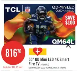 The Brick TCL 55 QM64L QD Mini-LED 4K Smart Fire TV (55QM64L) - 2026 Model offer