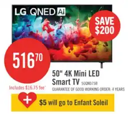 The Brick LG 50 QNED75B Mini-LED 4K Smart webOS TV (50QNED75BUA.ACC) – 2026 Model offer