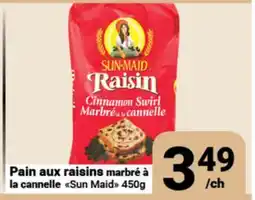 Pasquier Pain aux raisins marbré à la cannelle Sun Maid offer