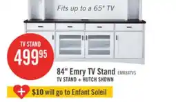 The Brick Emry 84 TV Stand with Storage and Cable Management for TVs up to 90- White offer