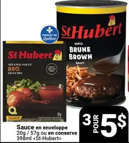 Pasquier Sauce en enveloppe 20g ou en conserve 398ml St-Hubert offer