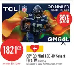 The Brick TCL 85 QM64L QD Mini-LED 4K Smart Fire TV (85QM64L) - 2026 Model offer