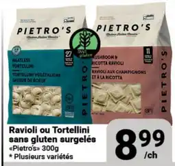 Pasquier Ravioli ou Tortellini sans gluten surgelés Pietro's offer