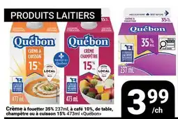 Pasquier Crème à fouetter 35% 237ml, à café 10%, de table, champêtre ou à cuisson 15% 473ml Québon offer