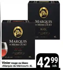 Pasquier Vinier rouge ou blanc Marquis de Méricourt offer