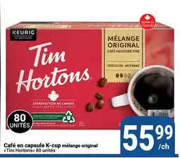 Pasquier Café en capsule K-cup mélange original Tim Hortons offer