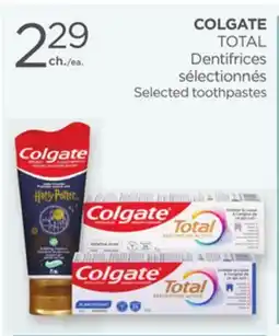 Proxim COLGATE TOTAL Selected toothpastes offer