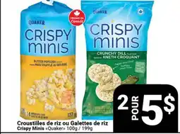 Pasquier Galettes de riz Crispy Minis Quaker offer