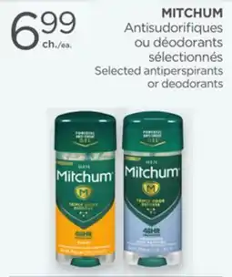 Proxim MITCHUM Selected antiperspirants or deodorants offer