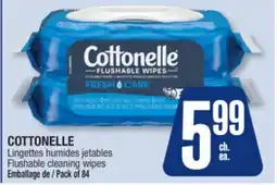 Jean Coutu COTTONELLE Flushable cleaning wipes offer