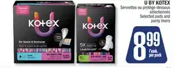 Jean Coutu U BY KOTEX Serviettes ou protège-dessous sélectionnés offer