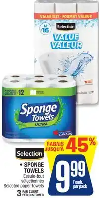 Jean Coutu SPONGE TOWELS, SELECTION Selected paper towels offer