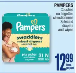 Jean Coutu PAMPERS Selected diapers and wipes offer