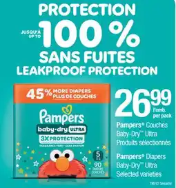 Jean Coutu Pampers Couches Baby-Dry Ultra offer