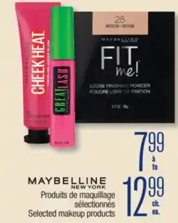 Jean Coutu MAYBELLINE NEW YORK Selected makeup products offer