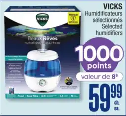 Jean Coutu VICKS Selected humidifiers offer