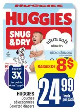 Jean Coutu HUGGIES Couches sélectionnées offer