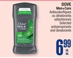 Jean Coutu DOVE Men+Care Selected antiperspirants and deodorants offer