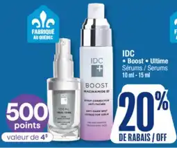 Jean Coutu IDC Boost, Ultime Serums offer