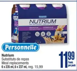 Jean Coutu PERSONNELLE Nutrium Meal replacements offer