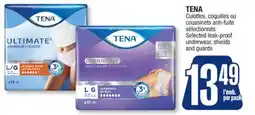 Jean Coutu TENA Selected leak-proof underwear, shields and guards offer