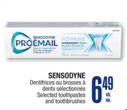 Jean Coutu SENSODYNE Dentifrices ou brosses à dents sélectionnés offer