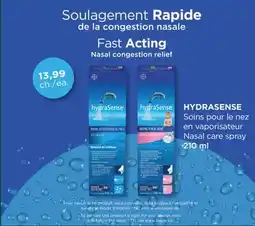 Jean Coutu HYDRASENSE Nasal care spray offer
