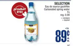 Jean Coutu SELECTION Carbonated spring water offer