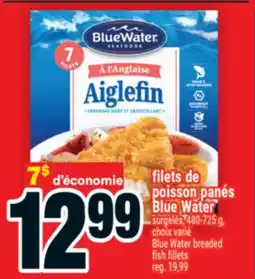 Super C filets de poisson panés Blue Water | Blue Water breaded fish fillets offer