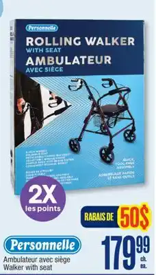 Jean Coutu Personnelle Walker with seat offer