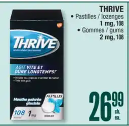 Jean Coutu THRIVE Pastilles 1 mg, 108, gums 2 mg, 108 offer
