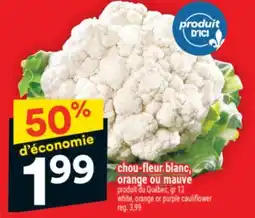 Super C chou-fleur blanc, orange ou mauve | white, orange or purple cauliflower offer