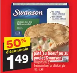 Super C pâté au boeuf ou au poulet Swanson | Swanson beef or chicken pie offer