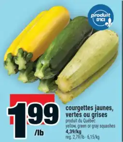 Super C courgettes jaunes, vertes ou grises | yellow, green or gray squashes offer