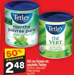 Super C thé ou tisane en sachets Tetley | Tetley tea bags offer