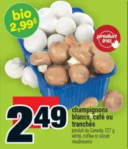 Super C champignons blancs, café ou tranchés | white, coffee or sliced mushrooms offer