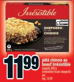Super C pâté chinois au boeuf Irrésistible | Irresistible frozen sheperd's pie offer