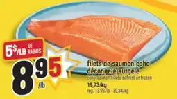 Marché Adonis FILETS DE SAUMON COHO DÉCONGELÉ/SURGELÉ | COHO SALMON FILLETS DEFROST OR FROZEN offer